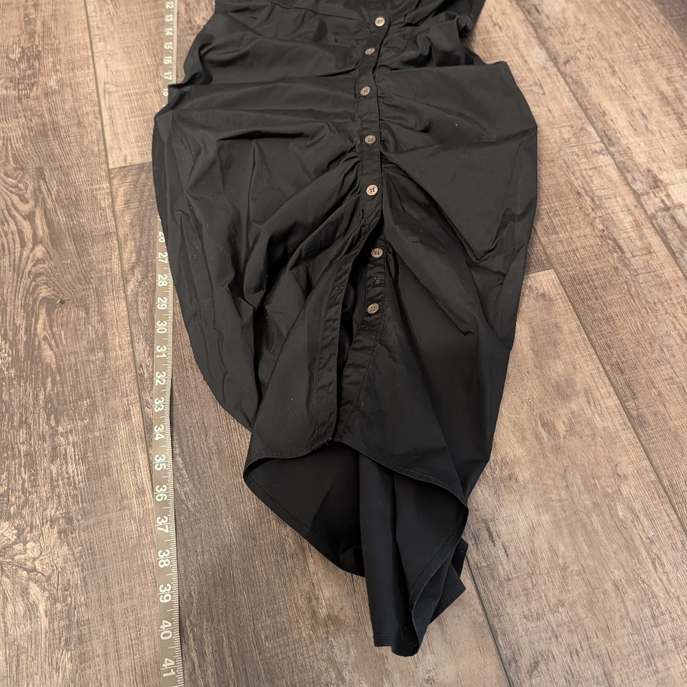 Veronica Beard Black Button-Down Ruched Shirt Dre… - image 7